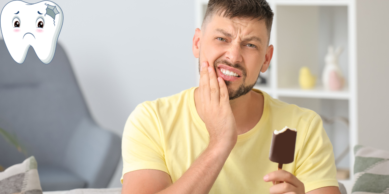 Tooth pain and sensitivity – dental problem illustration